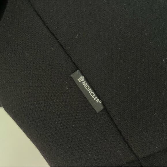 Moncler Eridan Giubbotto Jacket Size 4 Fur collar Kalgan lamb Black EUC Auth. XL - Picture 11 of 15